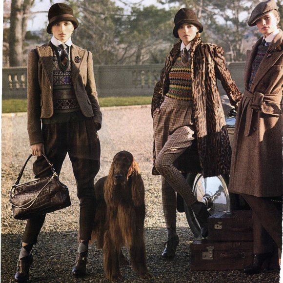 VTG Ralph Lauren LRL Hunting Jacket Plaid Tweed Houndstooth Boxy Riding Blazer - Picture 16 of 16